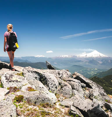 Vista al volcán Villarrica